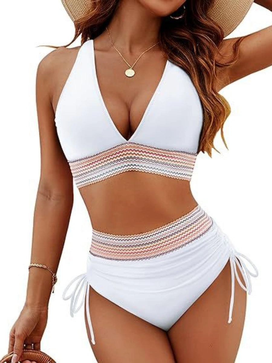 Flattering High-Waisted Tummy Control Bikini Set