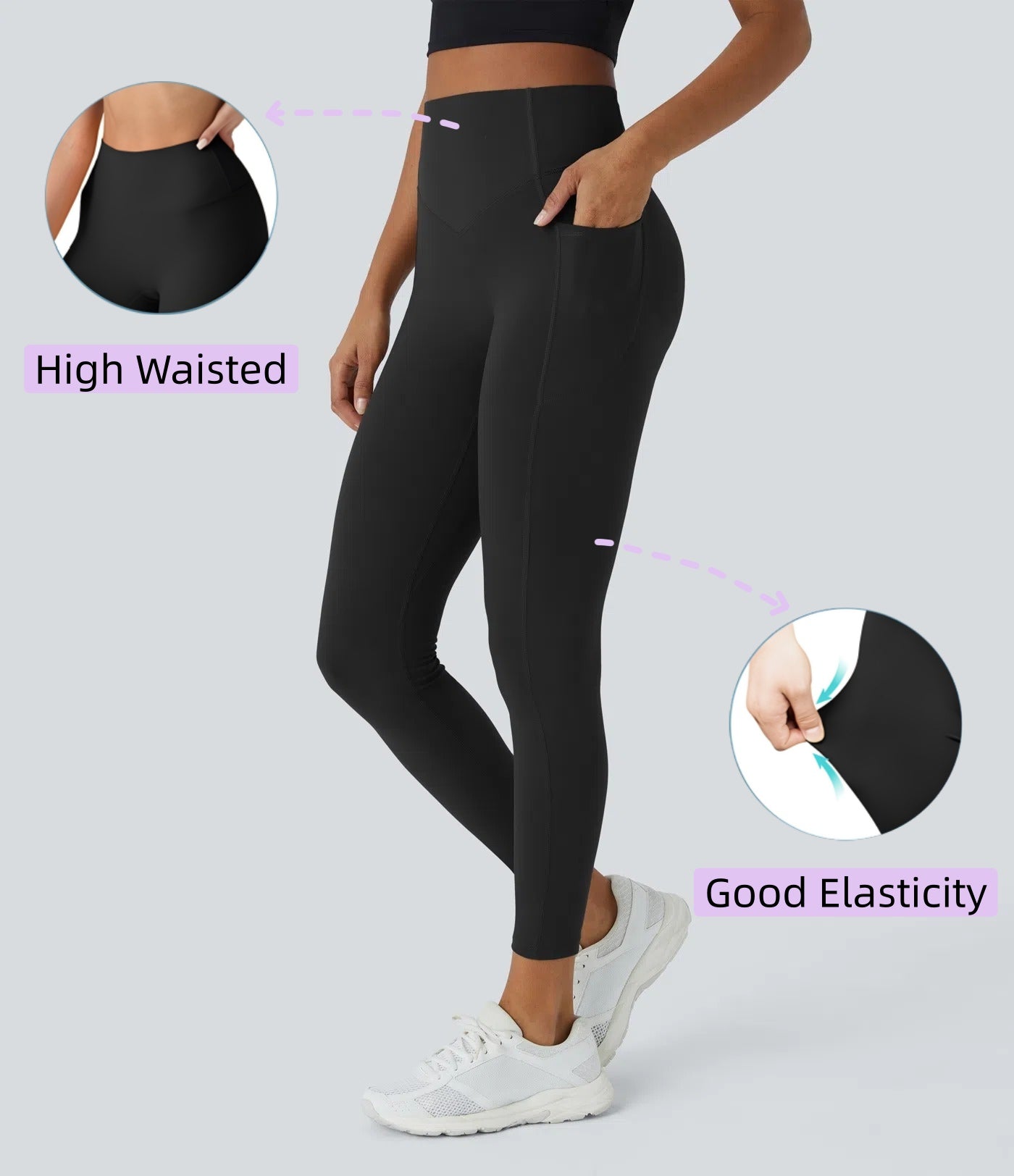 Tummy Control Butt-Lifting Training Leggings with Pockets