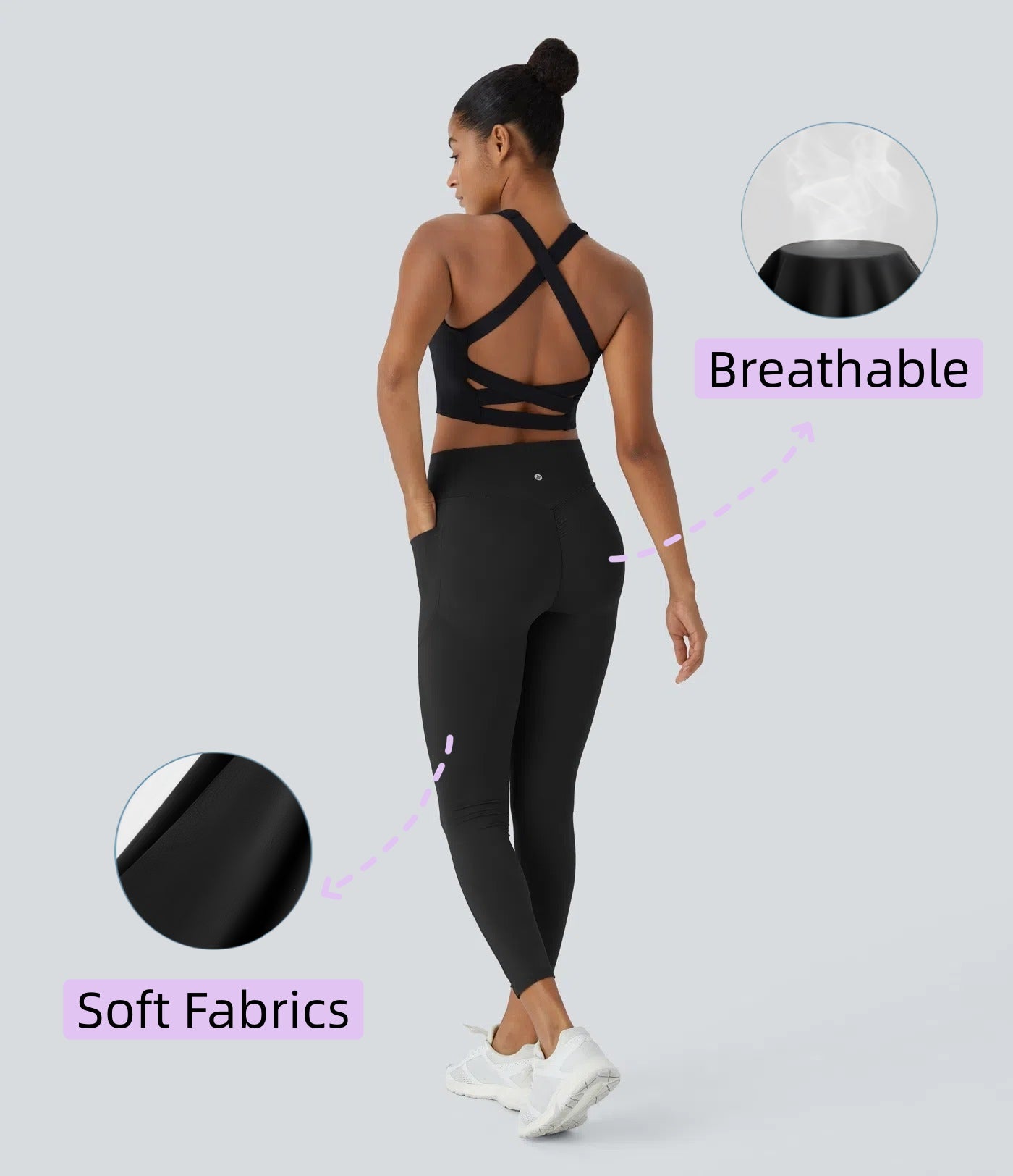 Tummy Control Butt-Lifting Training Leggings with Pockets